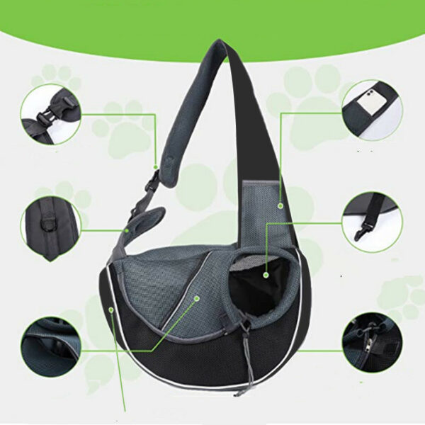 Sac en bandoulière pour petit chien – Image 3
