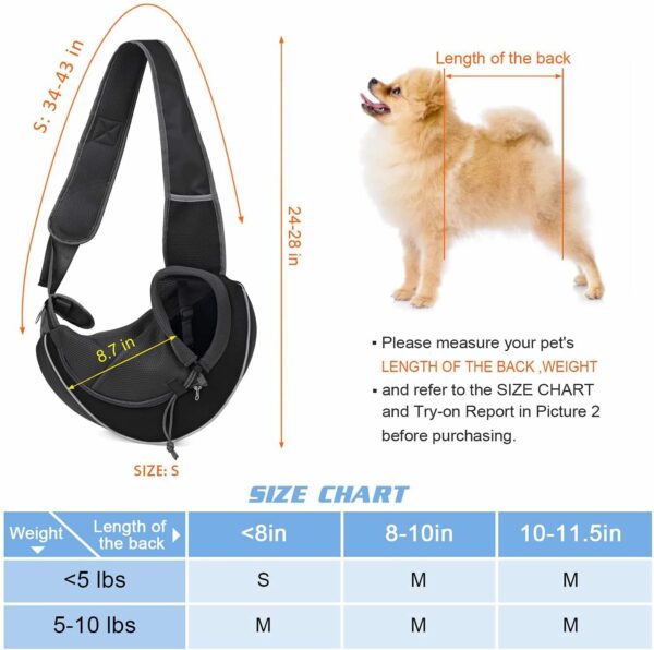 Sac en bandoulière pour petit chien – Image 4